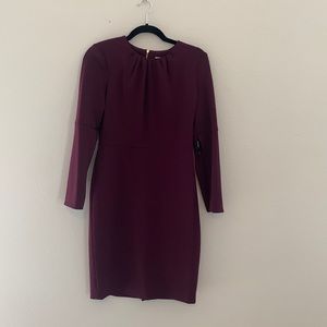 Calvin Klein Split Bell Sleeve Sheath Dress